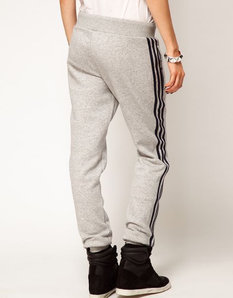 Adidas Girly Zip Track Pant in Gray (mediumgreyheather) | Lyst