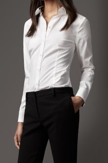Burberry Slim Fit Check Cuff Shirt - Lyst