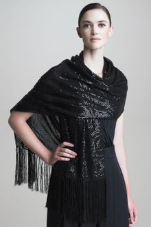 Giorgio Armani Optical Sequined Silk Stole - Lyst