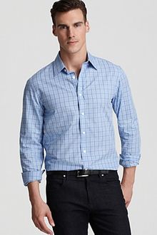 Michael Kors Brook Check Tailored Sport Shirt Slim Fit - Lyst
