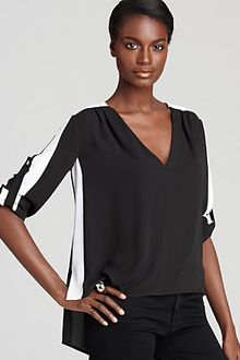 BCBGMAXAZRIA Alaine Contrast Top  - Lyst