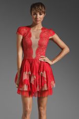 BCBGMAXAZRIA Ruffle Detail Mini Dress