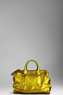 Burberry Metallic Leather Bag - Lyst