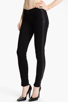 Juicy Couture Leather Tux Stripe Skinny Jeans - Lyst