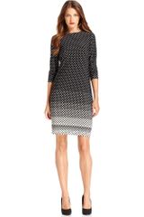 Michael Kors Three quarter sleeve Dot-printed Sheath