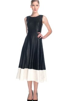 Patricia Viera Laser Cut Leather Dress - Lyst
