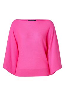 Ralph Lauren Hot Pink Cashmere Boatneck Kimono Pullover - Lyst
