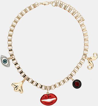 Topshop Face Cluster Necklace - Lyst