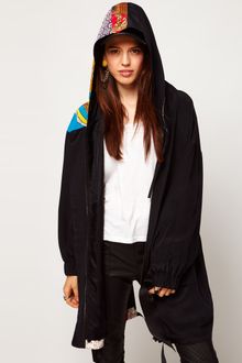 ASOS Collection Asos Remix Silk Scarf Print Backless Jacket - Lyst
