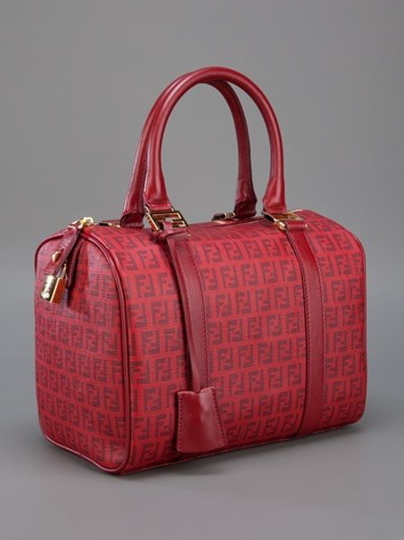Fendi Designer Print Tote Bag in Red Fendi Designer Print Tote Bag in Red