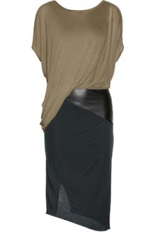 Helmut Lang Asymmetric Paneled Jersey Dress - Lyst