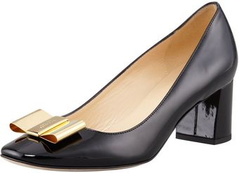 Kate Spade Dijon Metalbow Pump Blac - Lyst