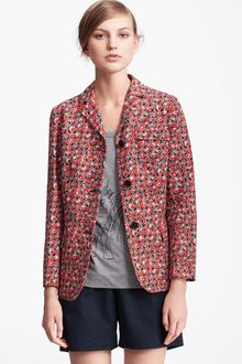 Marni Edition Leaf Print Linen Blend Jacket - Lyst