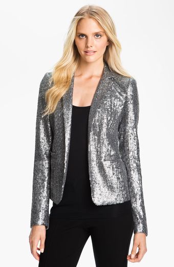 Michael by Michael Kors Sequin Blazer Petite - Lyst