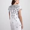 Oscar De La Renta Printed Silk Coverup Tuni in White (white/black) - Lyst