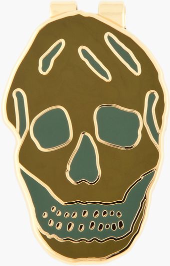 Alexander McQueen Green Skull Money Clip - Lyst