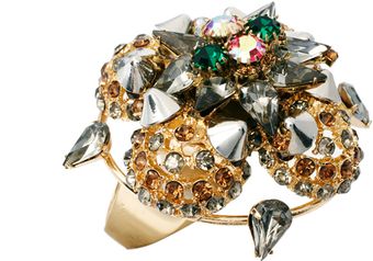 Asos Jewelled Spike Cocktail Ring - Lyst