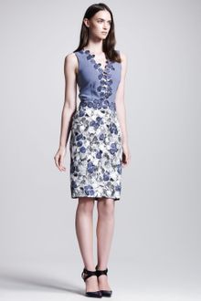 Bottega Veneta Primrose Print Sleeveless Dress - Lyst