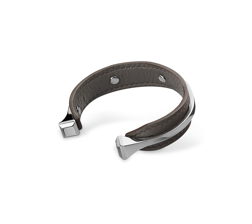 Hermès Leather Jewellery Hermès Mens Bracelet in Silver for Men Lyst