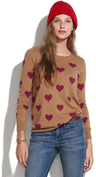 Madewell Heart-stripe Sweater - Lyst