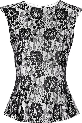 Mango Peplum Top - Lyst