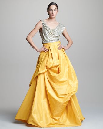Naeem Khan Cowlneck Pickup Gown - Lyst