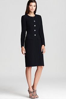 Armani Double Crepe Dress Coat  - Lyst