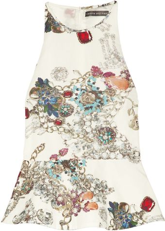 Camilla & Marc Empire Printed Cotton and Silk Blend Top - Lyst