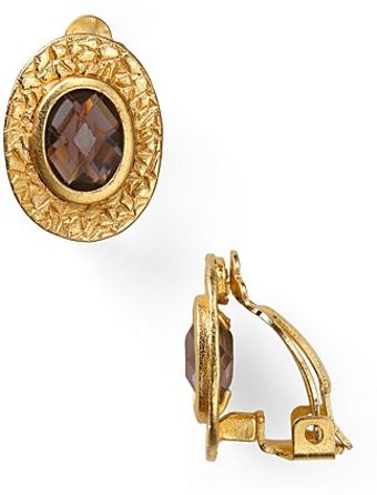 Ralph Lauren  Faceted Textured Clip Earrings - Lyst