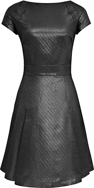 Reiss Reiss Mara Fit and Flare Dress Graphite - Lyst