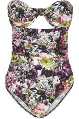 Zimmermann The Vase Printed Bandeau Swimsuit