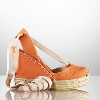 Ralph Lauren Collection Gayle Canvas Espadrille - Lyst