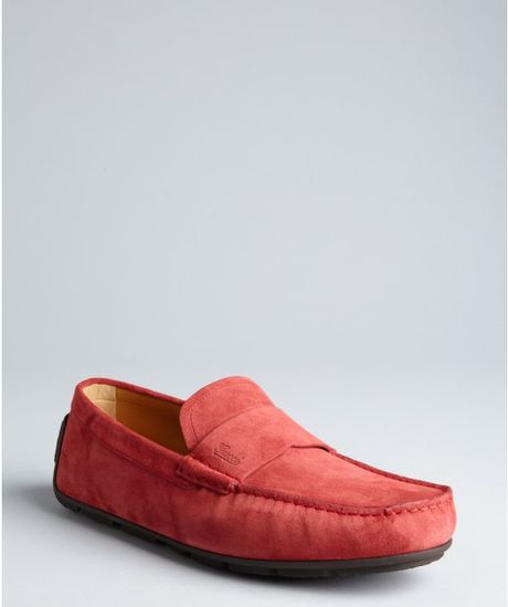 red gucci loafers men's