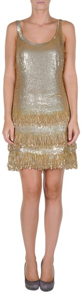 Alberta Ferretti Short Dress - Lyst