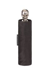 Alexander McQueen Black Shorthandle Skull Umbrella