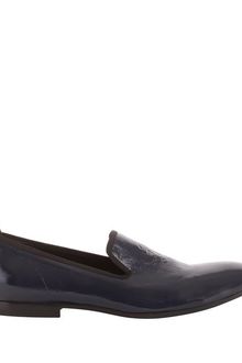 Alexander McQueen Sapphire Blue Velvet Skull Slipper - Lyst