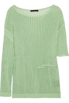 Alexander Wang Open Knit Cotton Sweater - Lyst