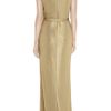 Alice By Temperley River Golden Belted Draped Lamé Gown in Gold - Lyst