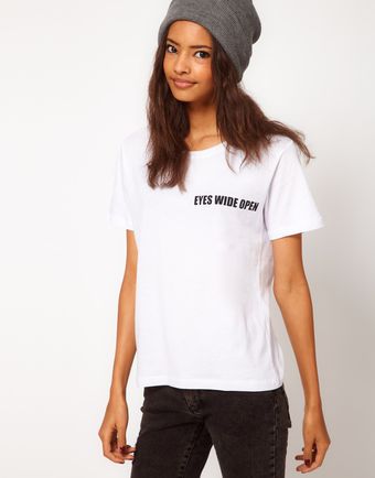 ASOS Collection Asos Tshirt with Eyes Wide Open Print - Lyst
