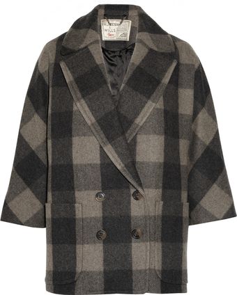 Aubin & Wills Brindle Checked Woolblend Coat - Lyst