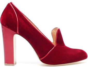 Bionda Castana Gabriele Velvet Heeled Moccasins - Lyst