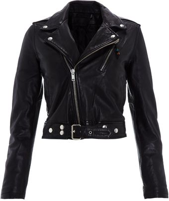 Blk Dnm Black Leather Biker Jacket - Lyst