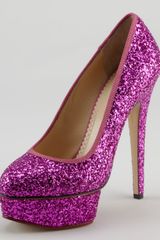 Charlotte Olympia Priscilla Glittered Platform Pump