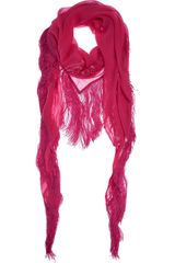 Class Roberto Cavalli Fringed Silk Georgette Scarf