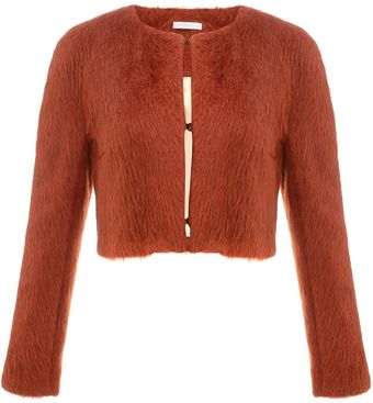 Commuun Orange Alpaca Cropped Jacket - Lyst