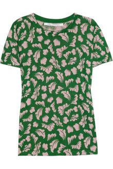 Diane Von Furstenberg Gelassia Printed Silk and Cashmereblend Top - Lyst