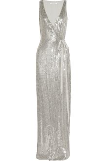 Diane Von Furstenberg Yazhi Sequined Silkchiffon Gown - Lyst