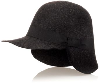 Federica Moretti Melange Grey Felt Hunting Hat - Lyst