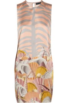Holly Fulton Printed Silksatin Shift Dress - Lyst