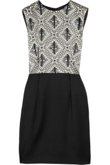 Holly Fulton Printed Silk and Wool Dress - Lyst
